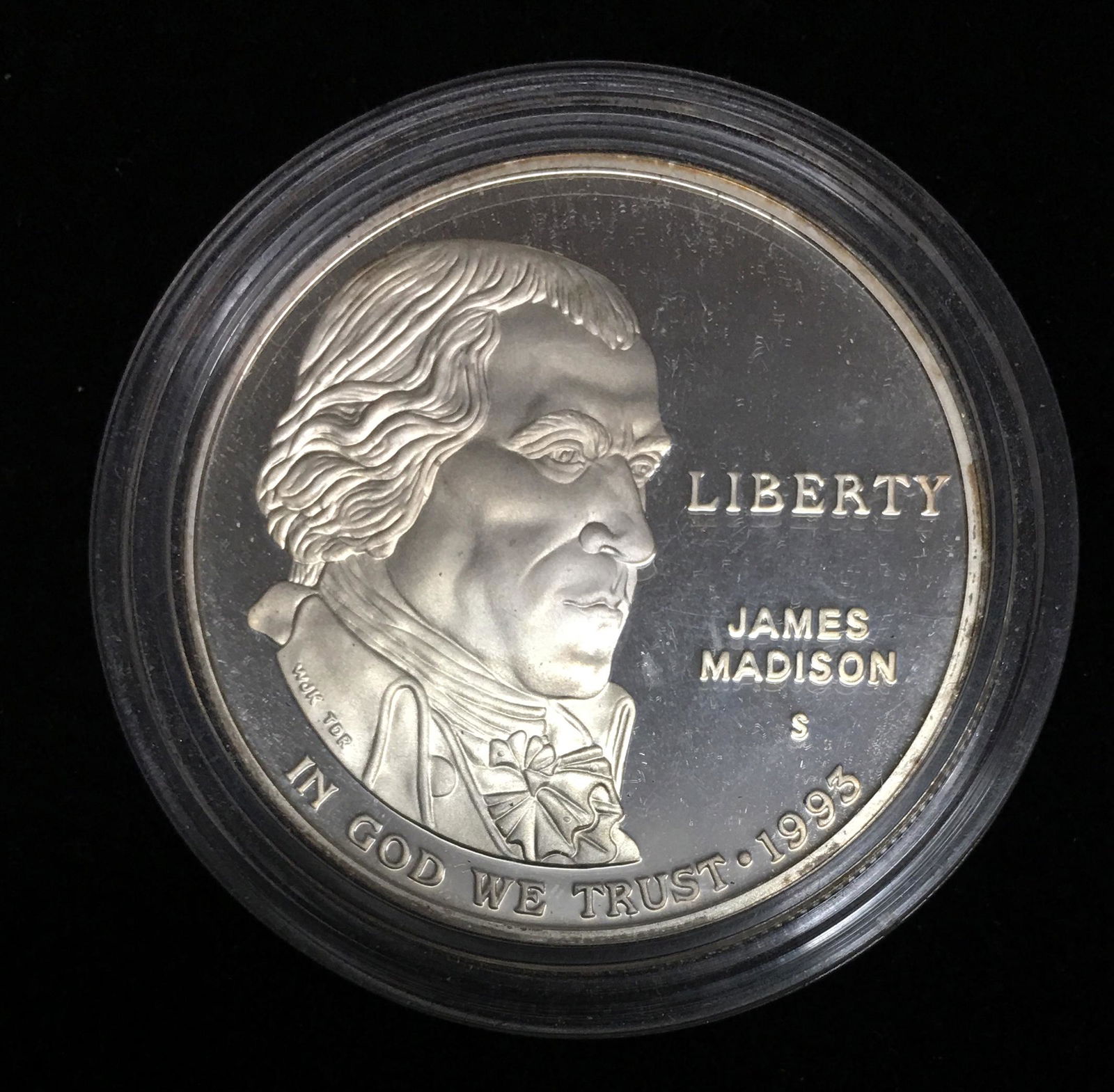 1993-S $1 Bill of Rights J. Madison Modern Commemorative Silver Dollar Proof (1 of 2)