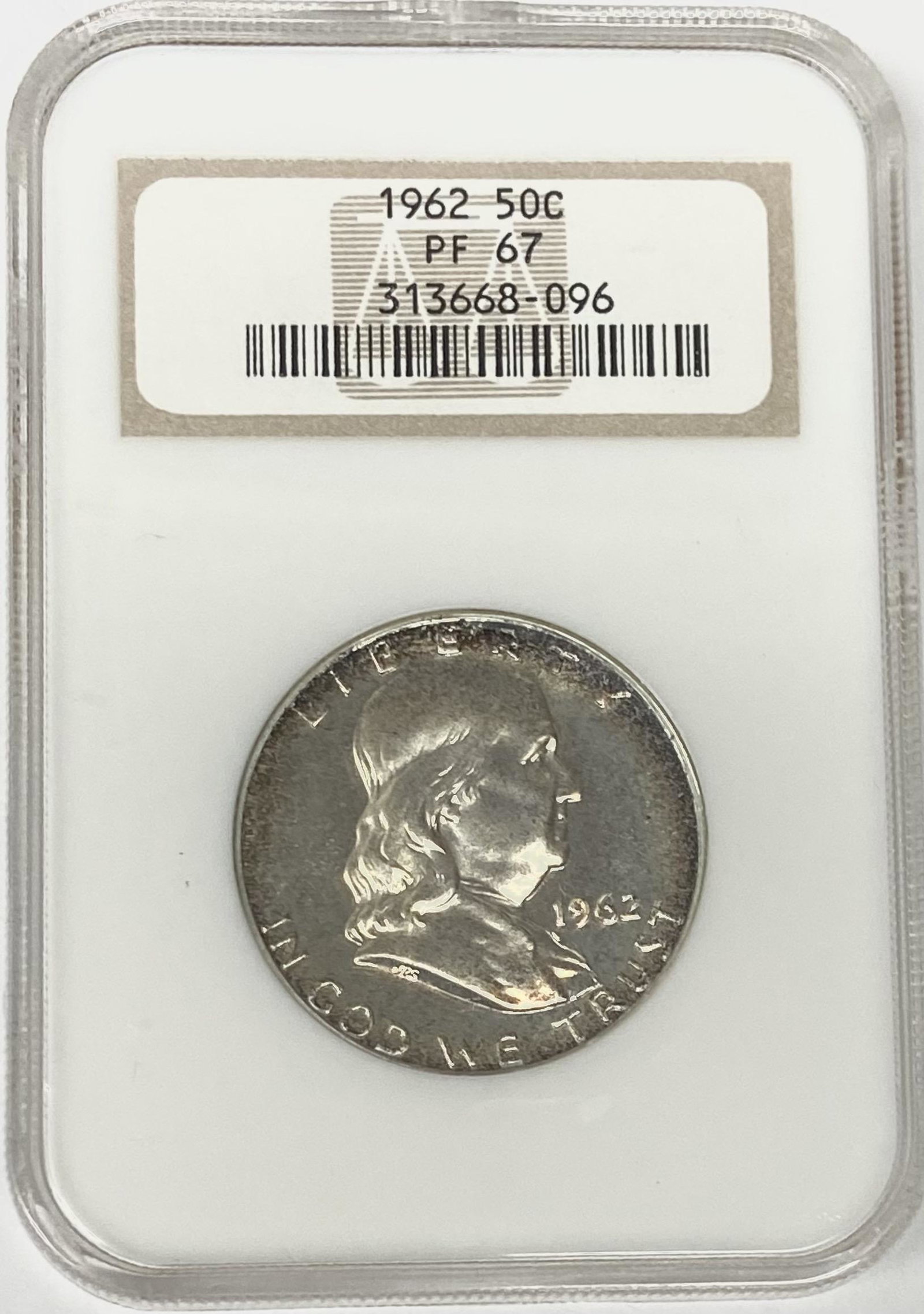 1962-P Franklin Silver Half Dollar NGC PF67 (1 of 4)