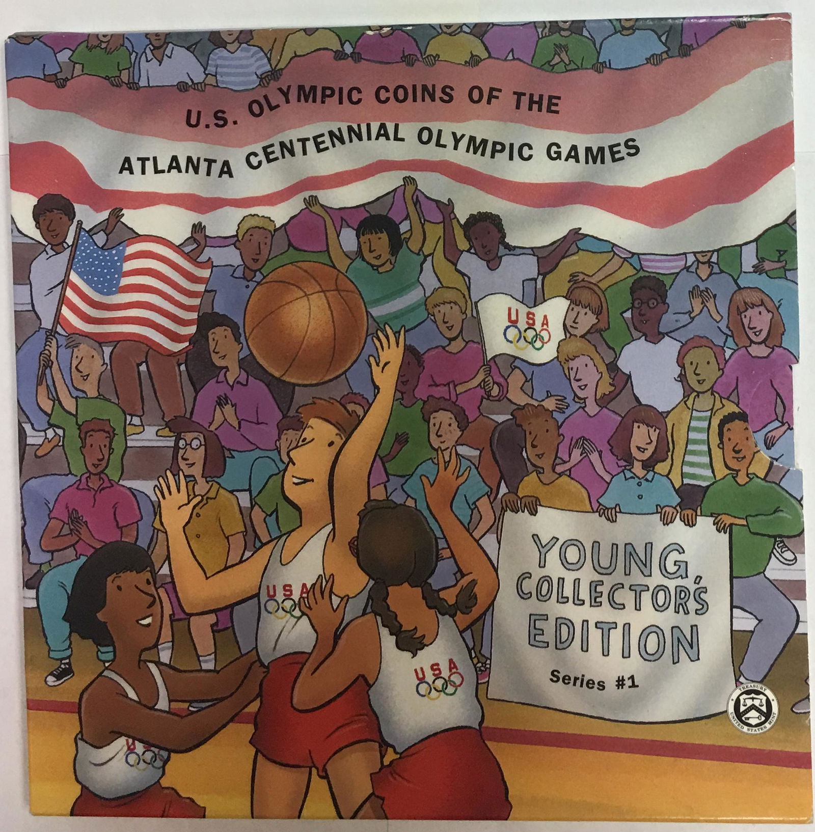 1995-S 50c Olympic - Basketball - Commem Half Dollar Young Collector's Ed #1 BU (1 of 7)