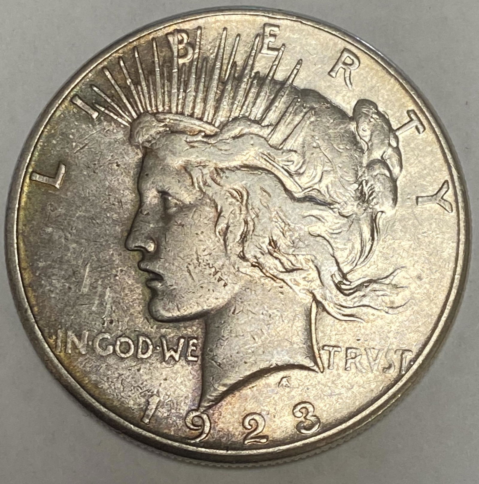1923 S Peace Silver Dollar Average Circulated $1 VF-XF (1 of 2)