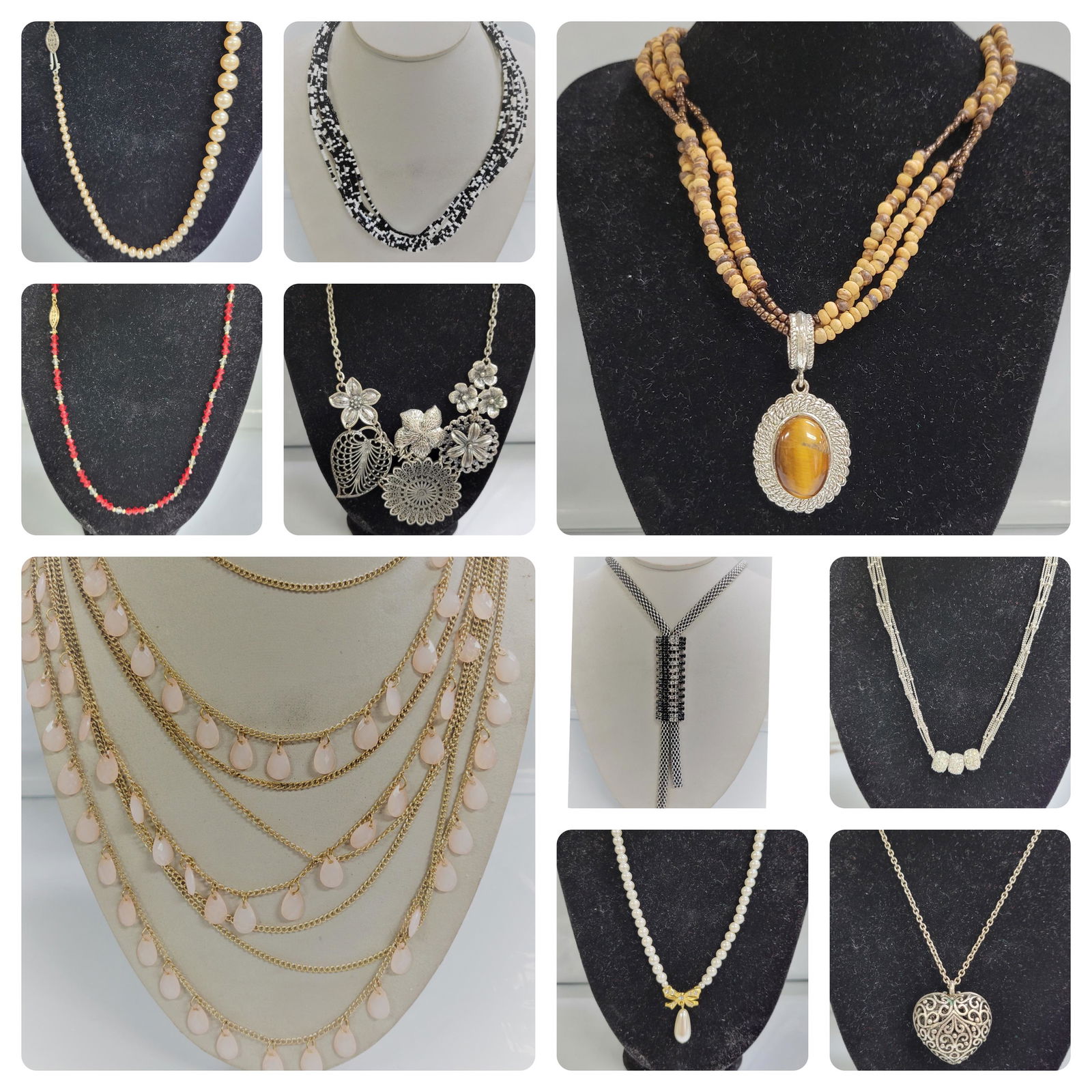 Lot of Women's Costume Jewelry Necklaces (1 of 11)