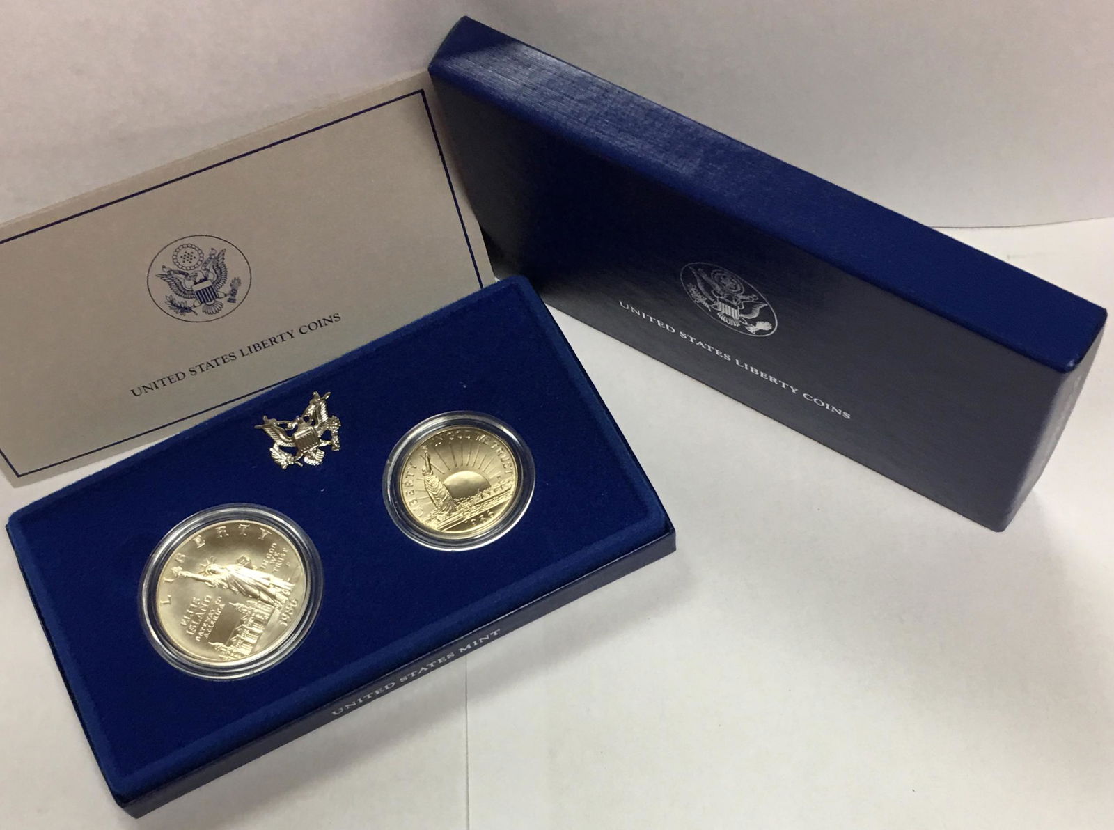 1986 $1 & 50c Statue of Liberty Commemorative Two-Coin Set in OGP BU (1 of 5)