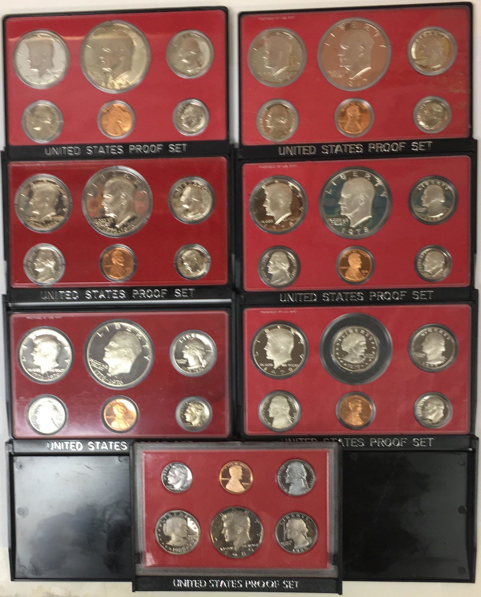 1968 - 1973 Proof Sets without Boxes (1 of 4)