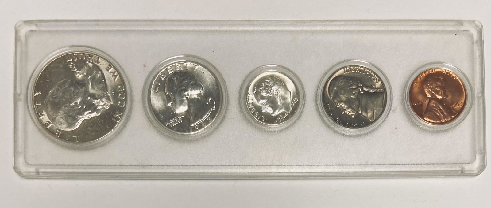 1963-P Birth Year Silver Set of 5 US Coins - 90% Silver Half Dollar, Quarter and Dime BU (1 of 5)