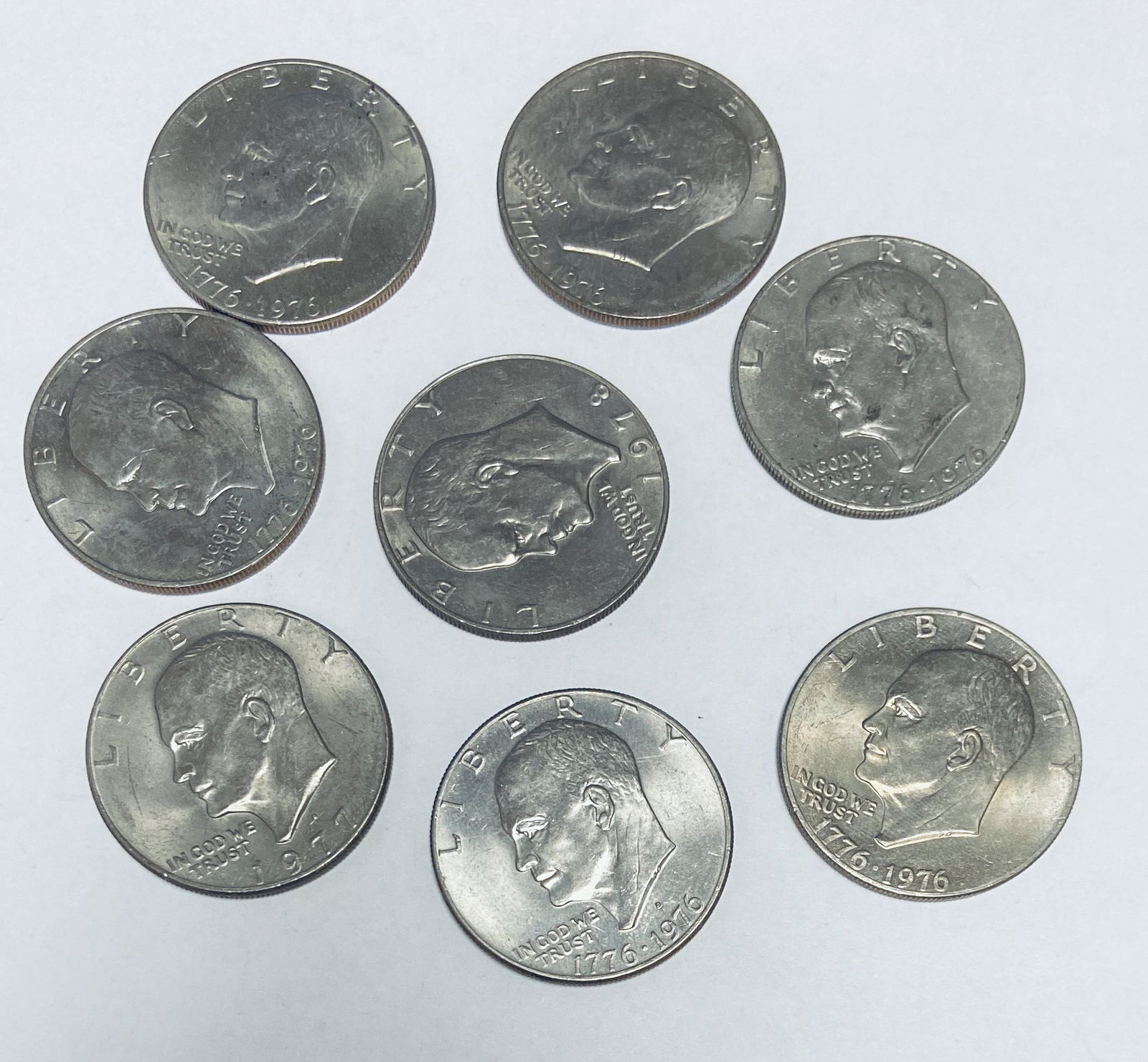 Lot of 8 Clad Eisenhower Dollars (1 of 2)