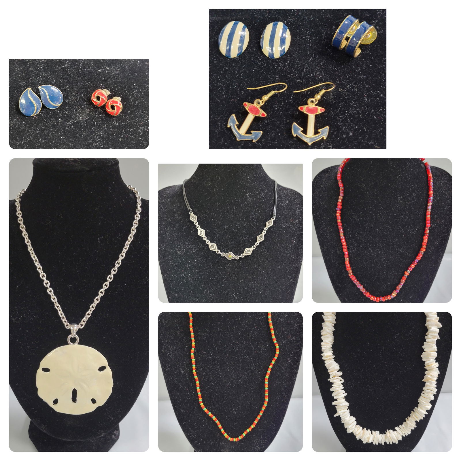 Lot of Women's Costume Jewelry Necklaces and Earrings (1 of 8)