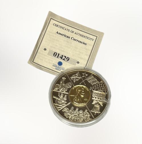 2001 Lincoln Penny Inlay Coin - American Currencies Commemorative Coin American Mint Proof (1 of 2)