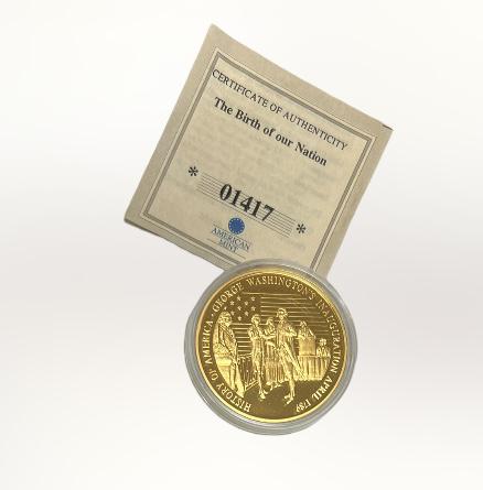 2009 The Birth of Nation - Washington's Inauguration Commemorative Coin American Mint Proof (1 of 2)