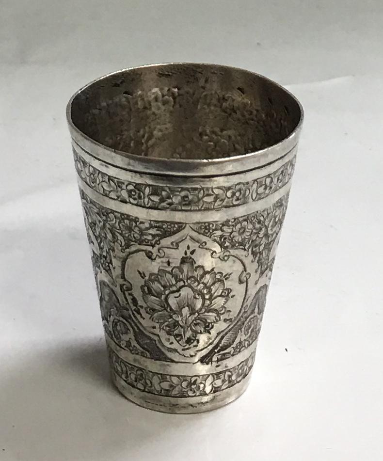 Vintage Silver Plated Ornate Shot Glass (1 of 6)