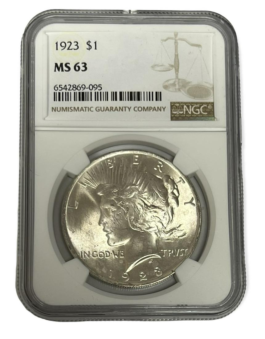 1923-P Peace Silver Dollar NGC MS63 (1 of 2)