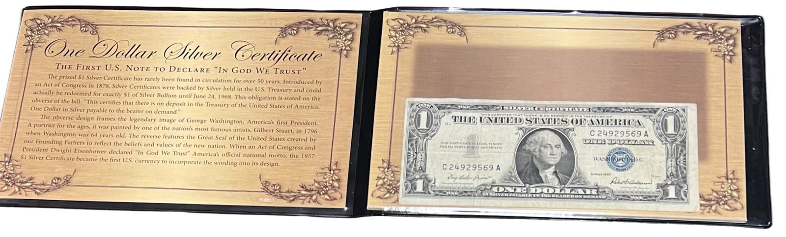 1957 $1 Silver Certificate Blue Seal Circulated with COA (1 of 2)