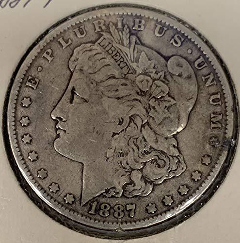 1887 P Morgan Silver Dollar Average Circulated $1 VF-XF (1 of 1)