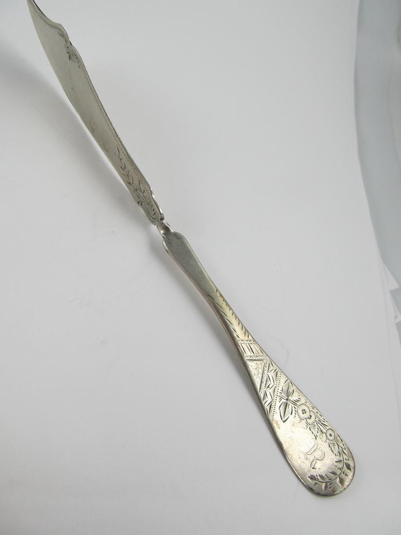 TOWLE 1880 # 38 ENGRAVED STERLING SILVER MASTER BUTTER KNIFE 7 1/4 VERY GOOD COND" (1 of 7)