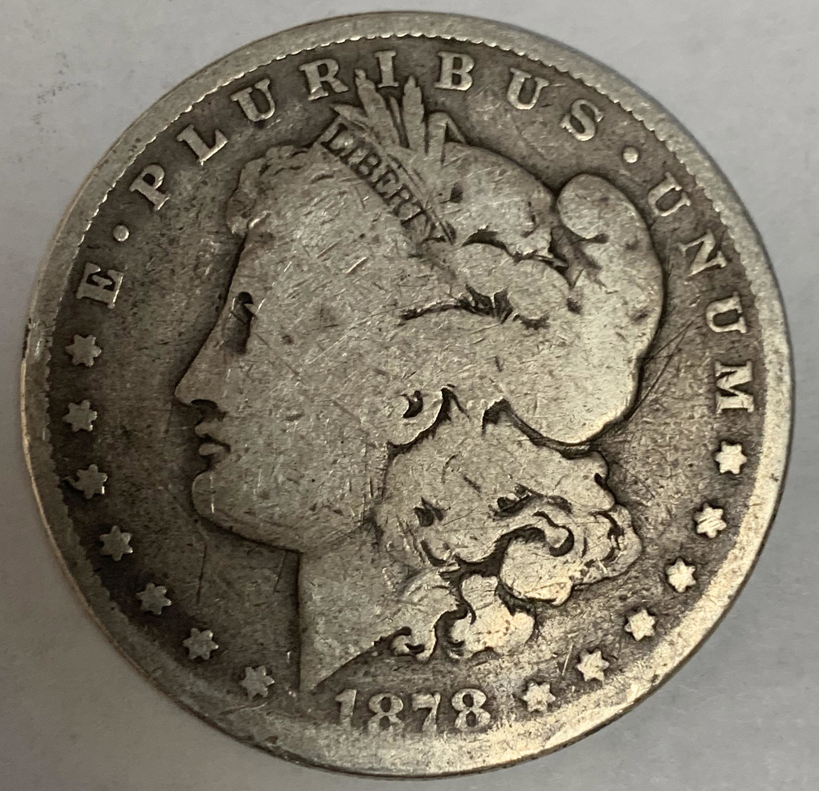 1878 S Morgan Silver Dollar Average Circulated $1 G-VG (1 of 2)
