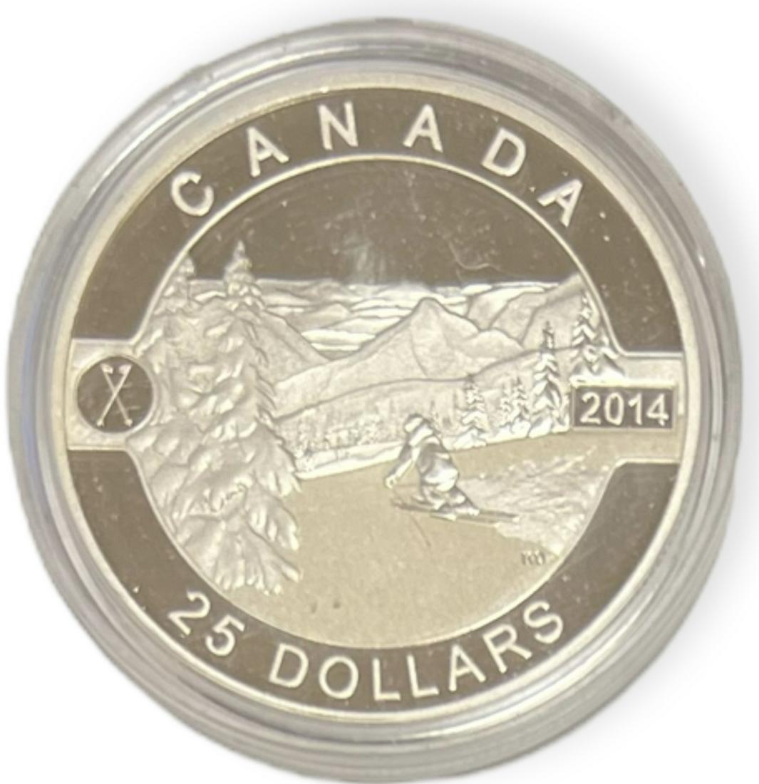 2014 $25 Canada Twenty Five Dollars O Canada: Scenic Skiing In Canada Elizabeth II 1 oz .999 F.S. (1 of 2)