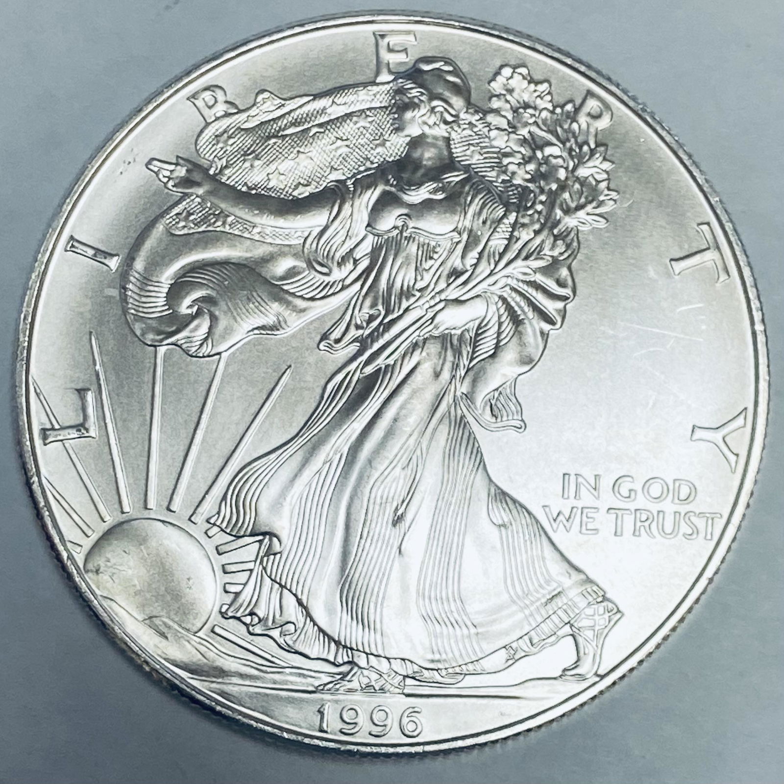 1996 $1 American Silver Eagle BU 1 oz .999 Fine  KEY DATE (1 of 2)