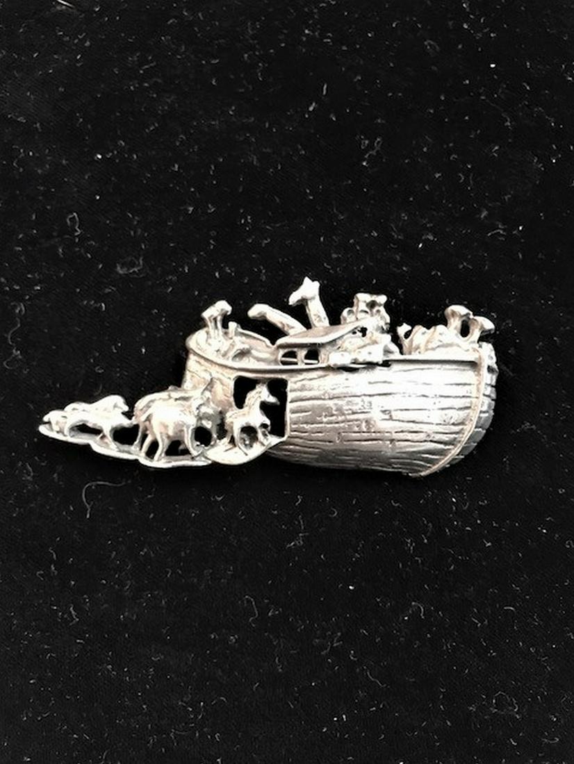 Sterling Silver Noah's Arc Pendant or Pin (1 of 2)