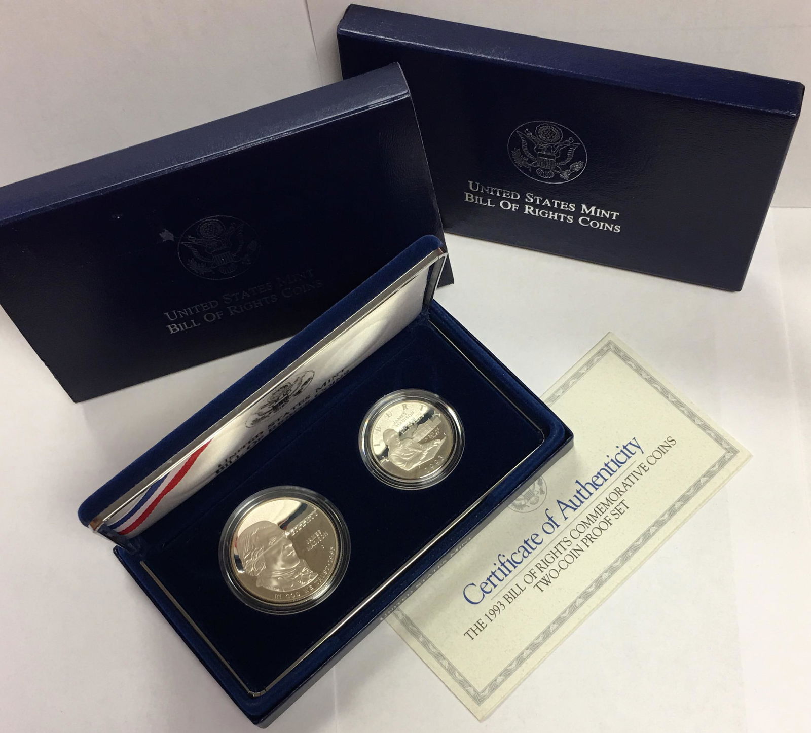 1993-S $1 & 50c Bill of Rights Commemorative Two-Coin Set in OGP Proof (1 of 5)