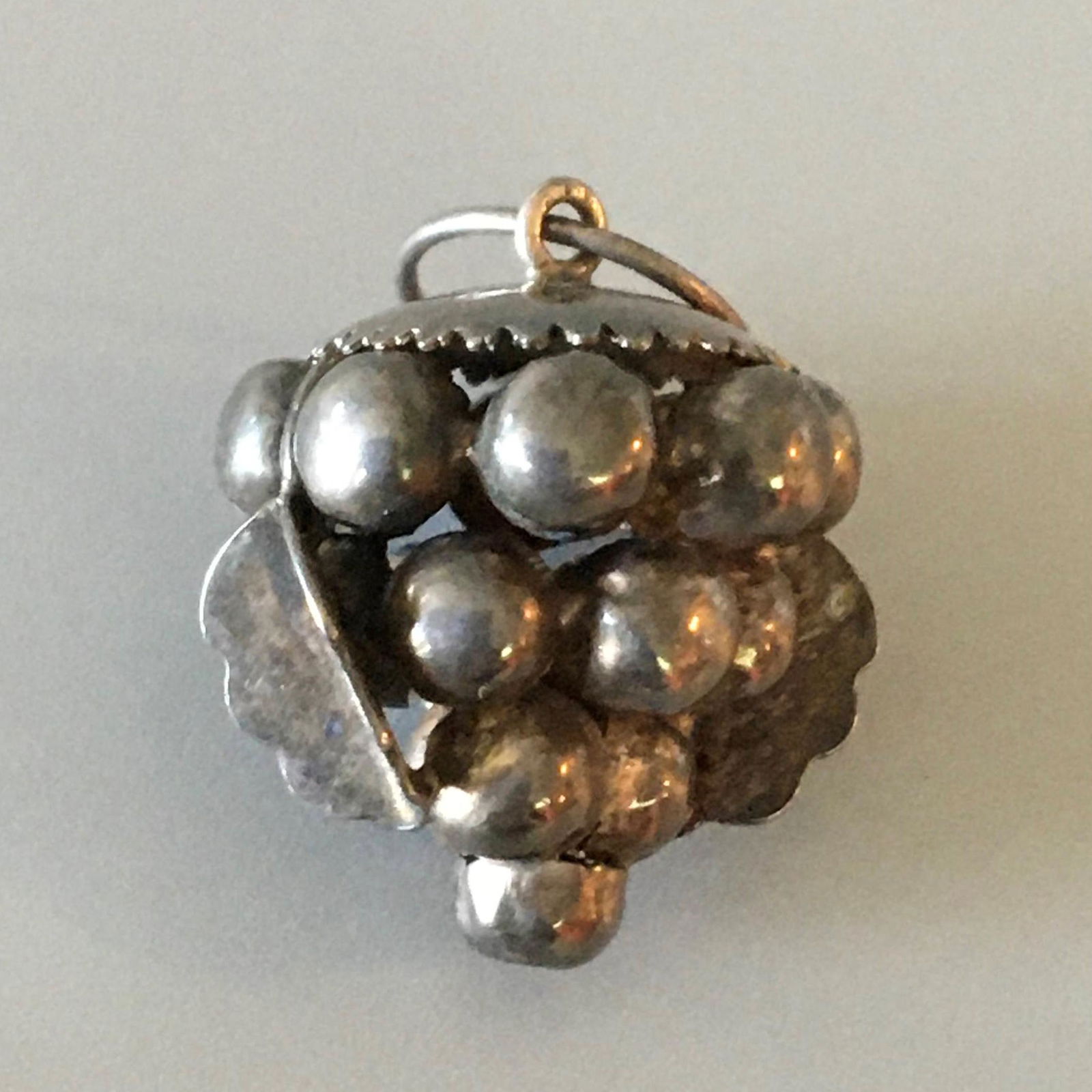 Vintage Sterling Silver Grape Cluster Pendant (1 of 2)