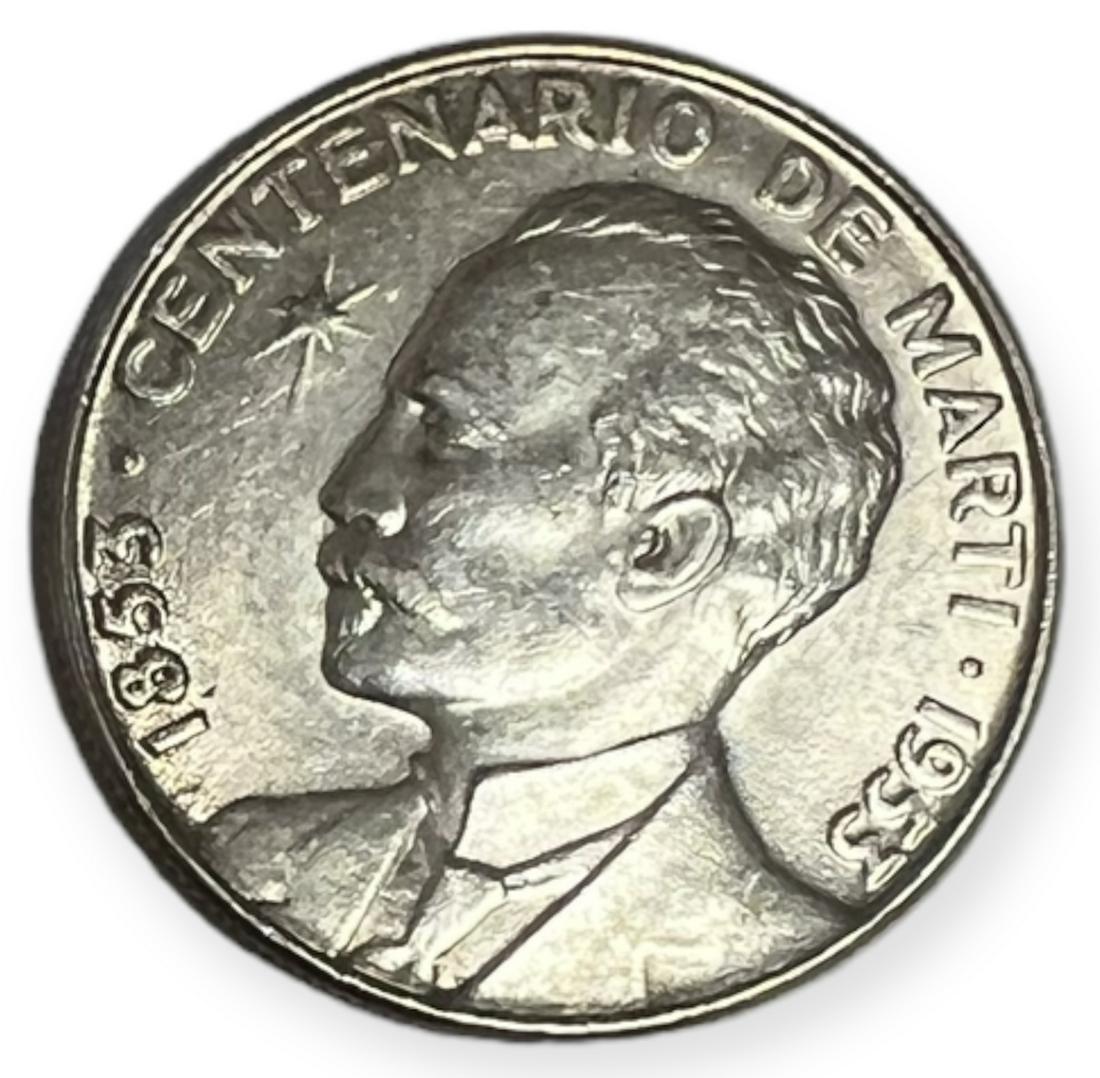 1953 Cuba 50 Centavos Centenario De Marti Centennial Uncirculated ASW 0.3617 (1 of 2)