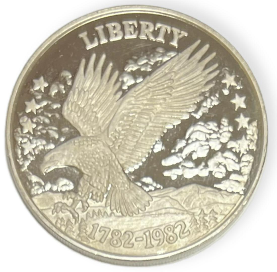 1782-1982 American Eagle Liberty 200th Anniversary 1 oz Silver Medal (1 of 2)