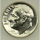 1955 US Proof Mint Dime (1 of 1)