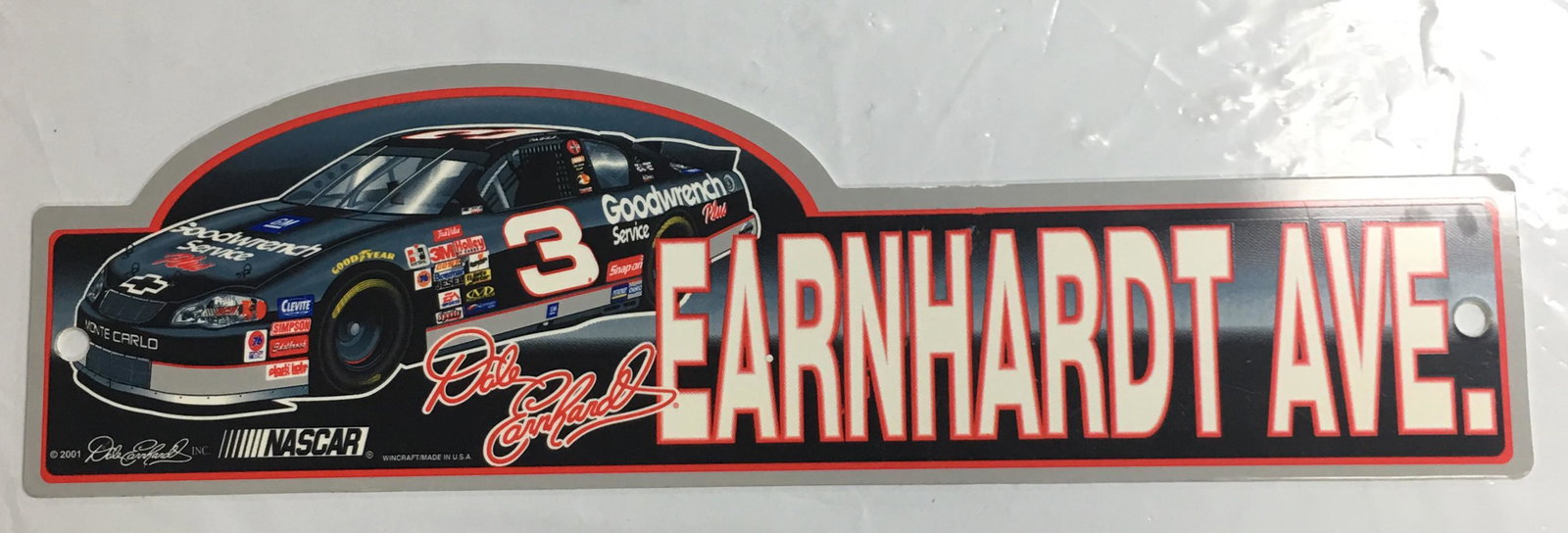 2001 Wincraft NASCAR Dale Earnhardt Ave. Street Sign (1 of 4)