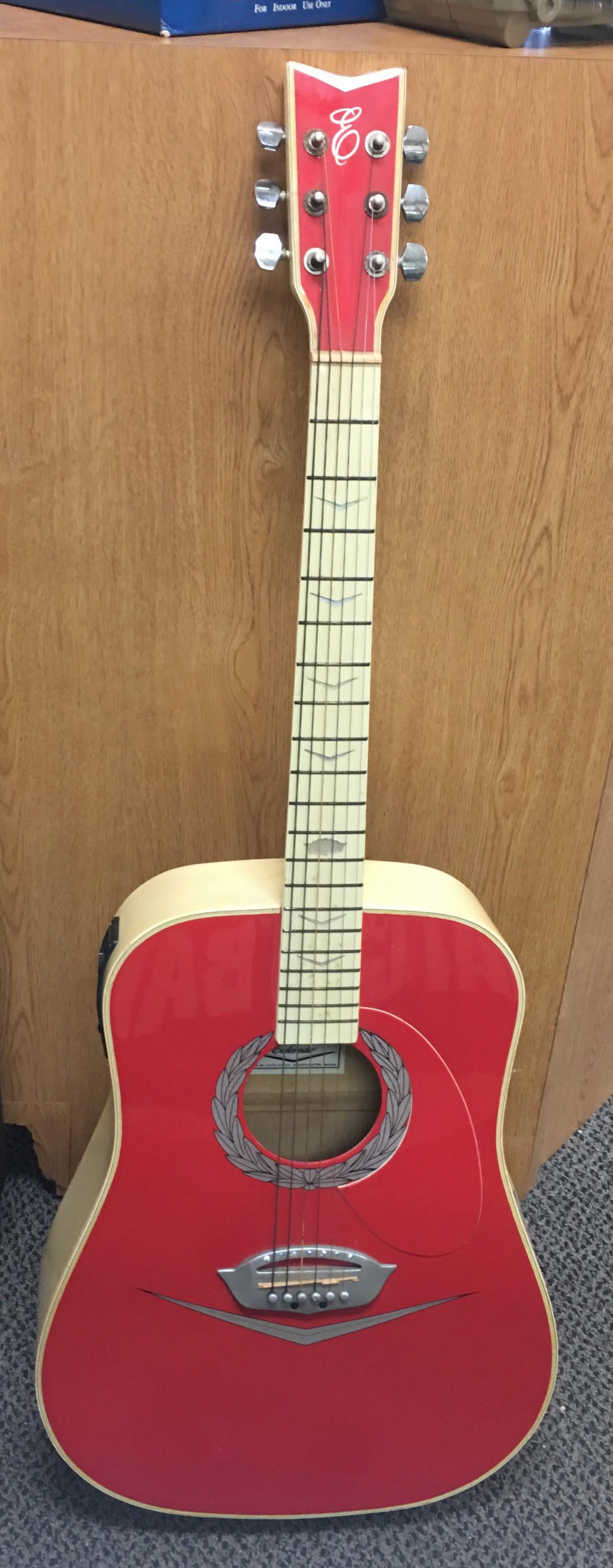 Esteban Eldorado Limited Edition Cadillac Red Acoustic Electric Guitar