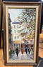 Bolase Paris Street Oil Painting Framed on Canvas - Gold Frame