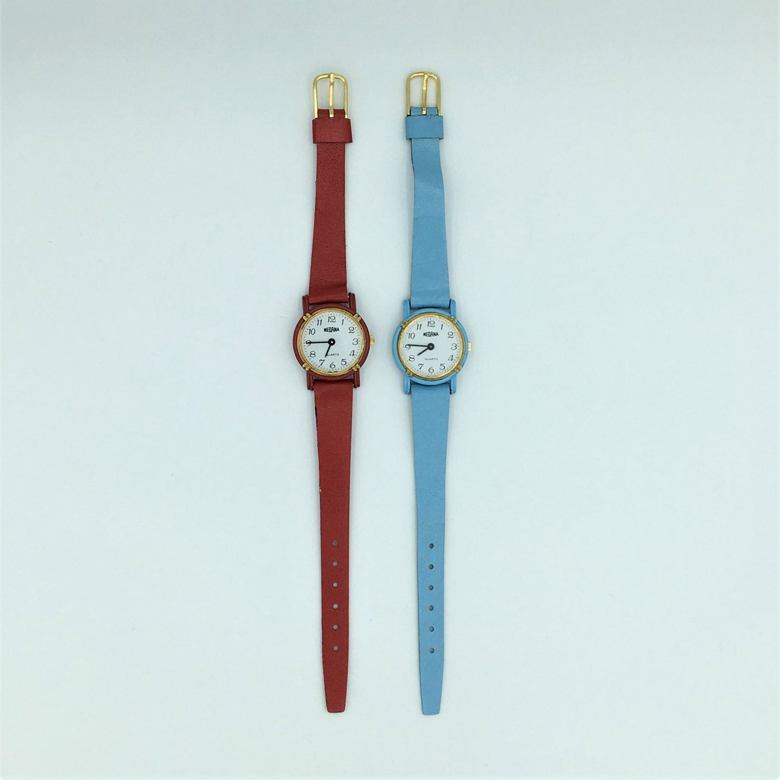 Lot 2 Medana Analog Quartz Model 2611 Ladies Fashion Wrist Watches: Lot 2 Medana Analog Quartz Model 2611 Ladies Fashion Wrist Watches. Stainless Steel Back, Marked Hong Kong. Selling as is for Parts/Repair.