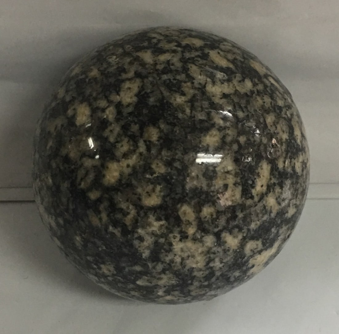 Gray and Black Natural Polished Stone Sphere Ball 2.75" (1 of 4)