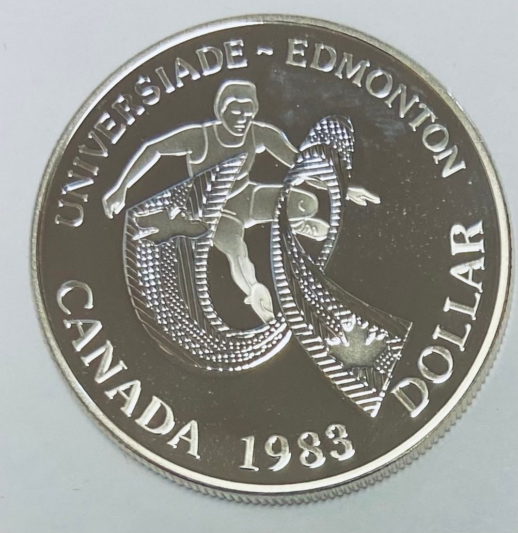 1983 Canada Silver Dollar - Universiade-Edmonton $1 Proof KM138 (1 of 2)