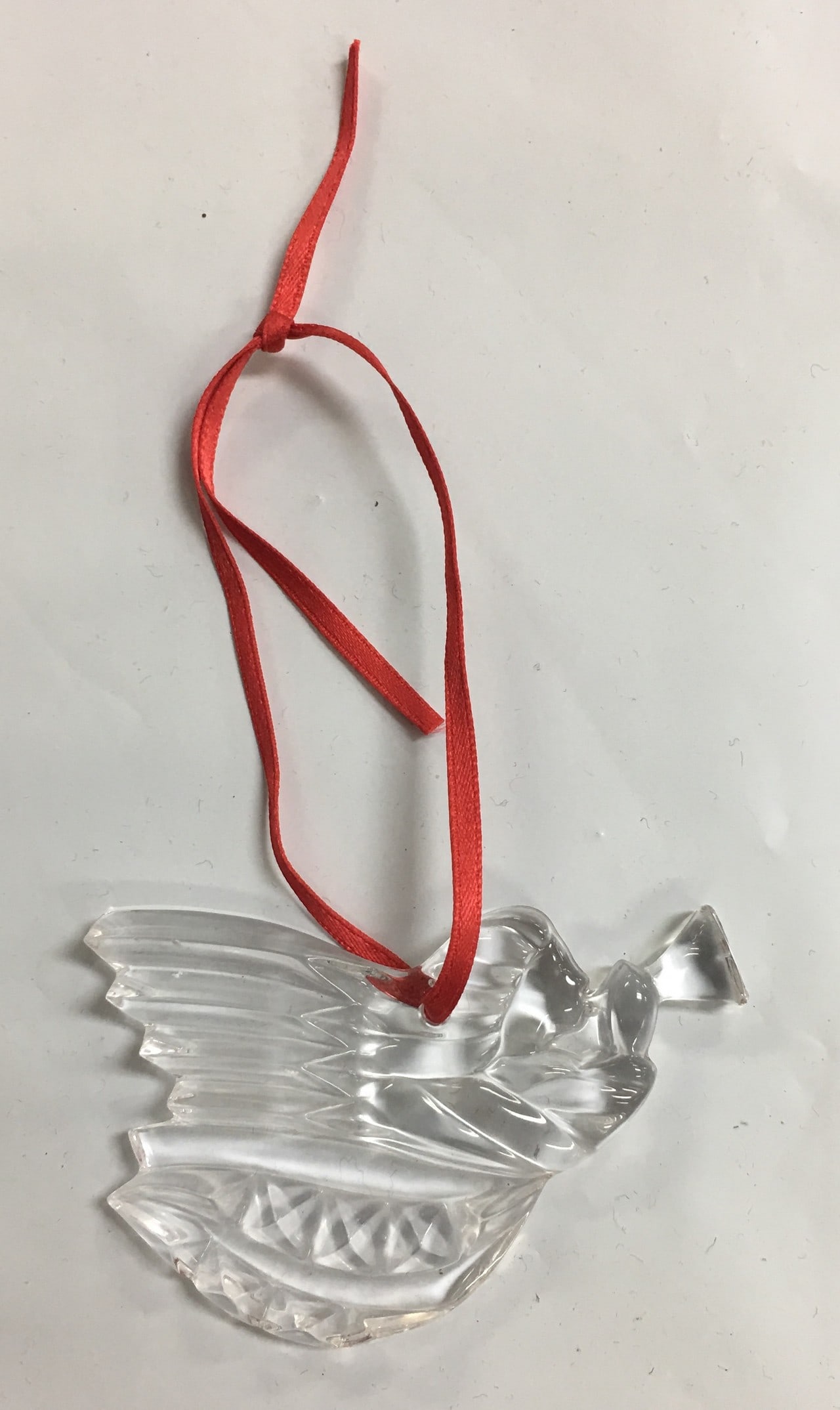 Vintage Gorham Crystal Holiday Angel Horn Christmas Ornament: This ornament is in excellent, like new condition with no box. It measures about 2 5/8" by 1 3/4". Please, review pictures for condition and details.