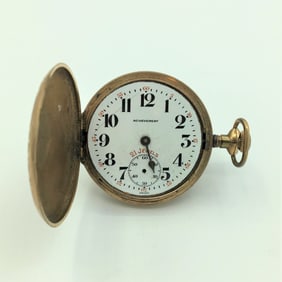 A. Reymond Swiss 21J 3 Adj Achievement Sidewinder Hunter Pocket Watch Size 12s