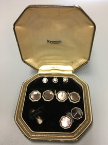 Vintage Krementz Plate Stud Tuxedo