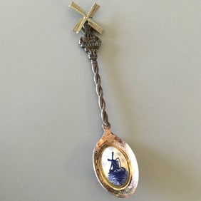 Silverplate Holland Windmill Souvenir Spoon