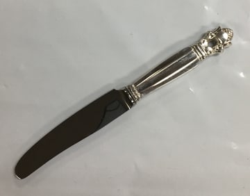 GEORG JENSEN ACORN STERLING HANDLE BABY KNIFE NEW 4 1/2" H XLNT COND
