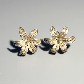 Silver Flower Earrings