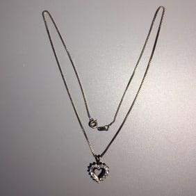 Sterling Silver Heart Pendant Necklace