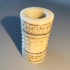 Chinese Hardstone Carved Cylinder
