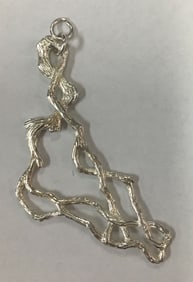 Beautiful Sterling Silver Free Form Pendant