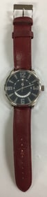G by Guess G59021G4 Japan Mov't Casual Men's Watch w/ Maroon Leather Band