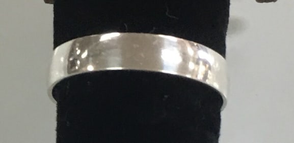 AGM Silver/Aminov Jewelers .925 Sterling Silver Wedding Band Ring 4 mm. Size 12