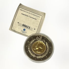 2001 Washington Quarter Inlay Coin American Currencies Commemorative Coin