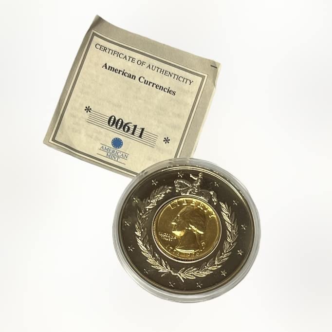 2001 Washington Quarter Inlay Coin American Currencies Commemorative Coin (1 of 1)