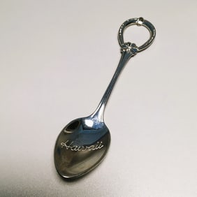 Silver Tone Hawaii Souvenir Spoon Pendant