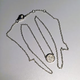 925 Silver & White Stone Pendant Necklace