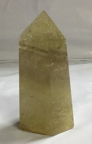 Natural Smokey Crystal Quartz Hexagonal Tower Point Wand Rock 4.5"