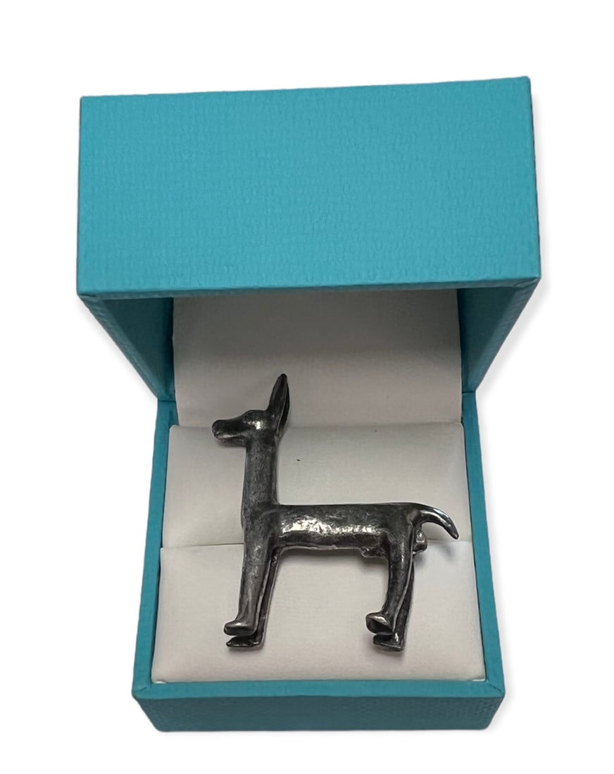Vintage Alva Studio Silver Plated Pewter Llama Brooch Alpaca Pin (1 of 4)