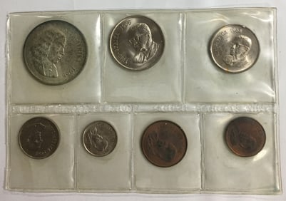 1968 South Africa Mint Set of 7 Coins South African Mint Uncirculated